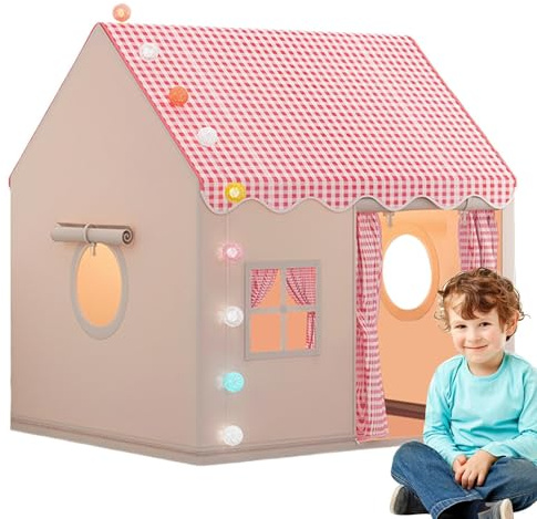 Juega a la tienda de campaña Princess - Small Castle Children's Spielhaus Indoor | Zona de juego espaciosa Play House con buzón para niños | Tienda de campaña infantil de terreno pequeño para niños