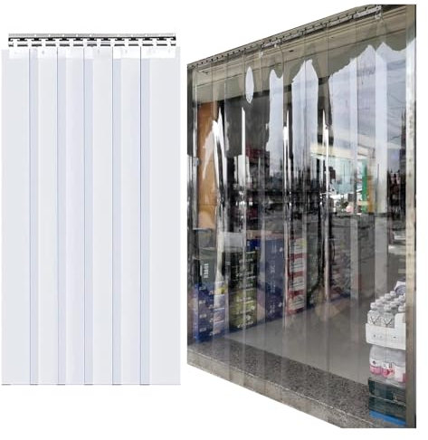 Transparenter Vinyl-Streifenvorhang für Hundehütte, Gefrierschrank, Gewerbe- und Lagertüren – PVC-Türstreifen für einfachen Zugang und Isolierung