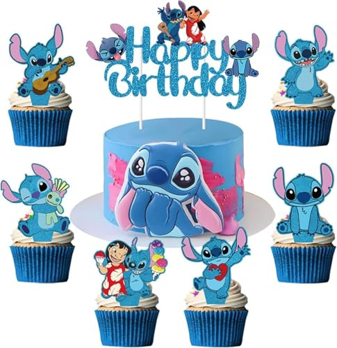Geburtstagstorte Dekoration, 25 Kinder Kuchendekorationen, Cartoon Geburtstagstorte Dekorationen, Jungen und Mädchen Kuchendekoration, Alles Gute zum Geburtstag Kuchendekoration