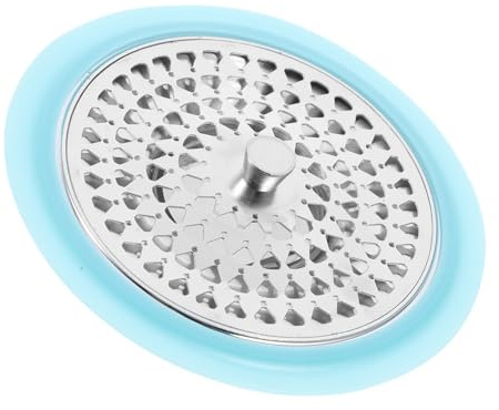 Mipcase Filtro di Scarico per Lavandino da Bagno e Toilette in Acciaio Inossidabile Funzione Antiodore e Design Elegante Blu