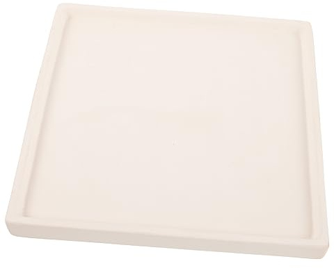 Yardenfun Sottovaso per Piante in Ceramica Quadrato Spessore Rinforzato Vassoio Resistente per Vasi Bonsai e Fioriere Antiscivolo e Durevole per Giardino e Interni Supporto per Vasi di Medie