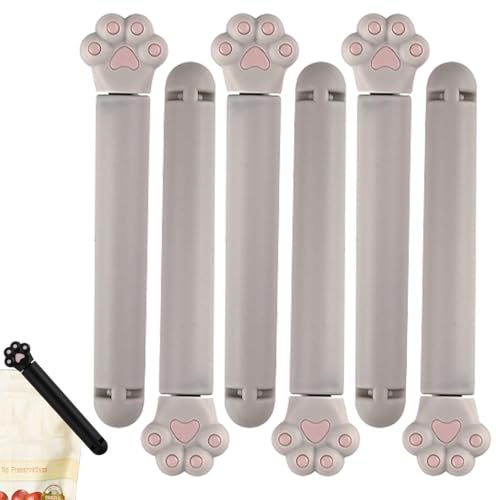 Snack Bag Clips Set - Refrigerator Food Storage, Mini Clip Pack | Reusable Cat Clips, Coffee Bread Pouch Closer, Organizer Tools