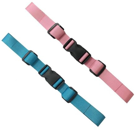 Verstellbarer Rucksack Mit Brustgurt Nachrüsten, 2 Stück Rucksack Brustgurt Nylon Gurtband Mit Schnellverschluss, Rutschfest Für Schultasche Joggen Wandern (Blau & Rosa, 2cm Breite)