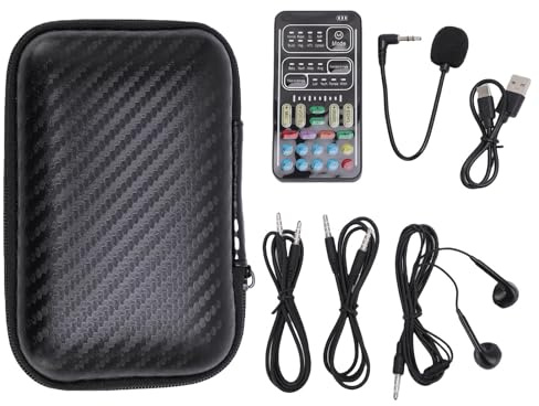 VBESTLIFE Changeur de Voix Portable avec 8 Modes, Modulateur Vocal en Temps Réel pour la Tablette de Téléphone PC | 80 Niveaux de Plateau et de Plug et de Lecture