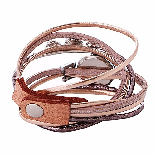 Studentbord damarmband klocka mode cirkel damklocka billiga klockor för män, Rosa guld, 1*1*1