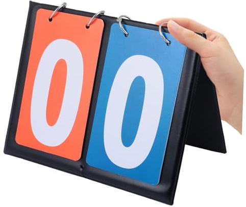 Alipis Tragbares Scoreboard aus PVC Manueller Punktezähler mit 2-stelliger Flip Anzeigetafel Leicht Lesbaren Zahlen für Volleyball und Tischtennis