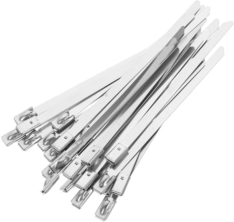 Gatuida 100 piezas Bridas Acero Inoxidable Resistentes para Cables y Tubos Escape Abrazaderas Metálicas Duraderas para Organización Exteriores Interiores