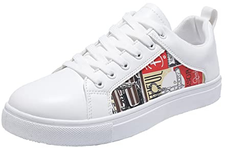 Vita sneakers, dam, eleganta, platta, bekväma halvskor, damer, sommar, sneakers, retro, ventilerande, joggingskor, halkfria, inomhusskor, chunky promenadskor, breda fötter, snörskor, vattentäta