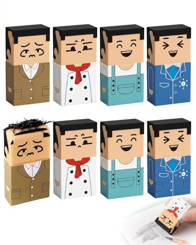 QEDBOJE Gomas de Borrar Divertidas Mini Figuras, Set de 8 Piezas con 4 Diseños Únicos, para Niños, Material Escolar, Recompensas y Regalos de Fiesta