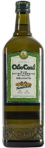 Olio Carli Extra Virgin Olive Oil 17 fl oz – Delicate Italian Extra Virgin Olive Oil 0.5 Liters – Low Acidity & High Oleic EVOO