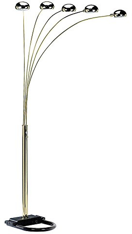 Ore International 6962G 5 Arm Arch Floor Lamp, 84 x 20 x 20, Gold