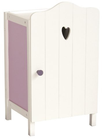 roba Puppenkleiderschrank 'Fienchen', zum Verstauen von Puppenkleidung und Zubehör, weiß lackiert