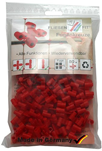 50 Stück Fliesenkreuze Fliesen Fit® wiederverwendbar 6 und 7 mm Fugenkreuze Fliesenkreuz Fugenkreuz 3 in 1