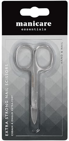 Manicare Extra Strong Nail Scissors, Professional Japanese Stainless Steel, Sharp Tips, Trims Fingernails And Toenails, Heavy Duty For Tough Thick Nails, Multi-Purpose Beauty Scissors
