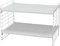 Iris Ohyama, Étagère,Organiseur pour Placard, sous évier, Extensible, Rangement en Plastique pour armoires de Cuisine, Garde-Manger, Aliments et ustensil - Telescopic Rack 2-Tier USD-2V - Blanc