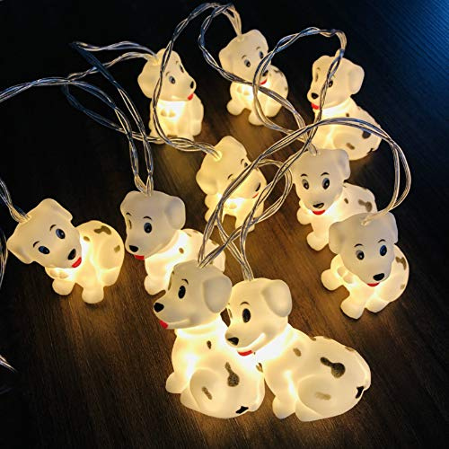 Riaxuebiy Niedliche Tierform Hund Lichterketten Batteriebetriebenes Nachtlicht für Indoor Halloween Weihnachten Thanksgiving Home Party Kinder Schlafzimmer Dekoration (Hund)