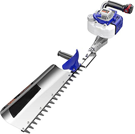 Aocay Taille-Haies Thermique, Taille Haie sans Fil Garden avec Bouclier de Sécurité, 2 Temps Taille Haie à Essence pour Tonte des Arbustes à Gazon, Diamètre de Coupe Max: 3cm