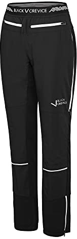 Black Crevice Damen Skitourenhose I Hochwertige Wanderhose Damen aus 88% PES & 12% Spandex I Wind- & Wasserabweisende Outdoorhose Damen I Winterhose für Damen mit Bewegungsfreiheit