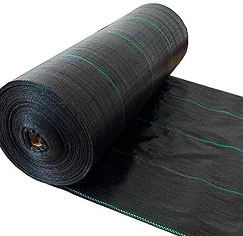 BOTOWI 142g/㎡ Tessuto di Controllo del Paesaggio Copertura del Terreno per Esterni Impieghi Gravosi, Tessuto Paesaggistico Non Tessuto Blocco Erbacce del Giardino, per Paesaggio,Nero,6x100ft/1.8x30m