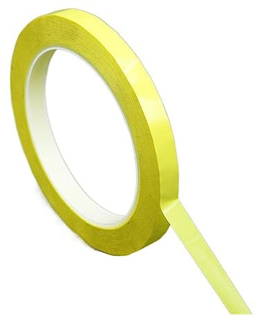 PAKMEZ 50 Rouleaux 6mm 10mm Largeur 66 mètres de Longueur Film Jaune Mylar Ruban Isolant adhésif for Moteurs de transformateur (Size : Width 10mm 50pcs)
