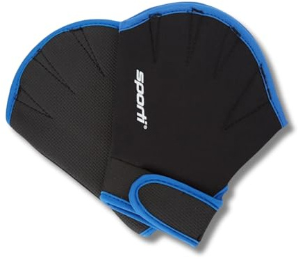 Sporti Neoprene Webbed Aquatic Fitness Gloves - Black - Small