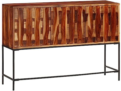 ZEYUAN Aparador de Madera Maciza de Acacia 110x28x76 cm, Aparadores para Salon, Aparador Entrada Recibidor, Aparador Cocina, Vitrinas para Salon, Muebles Auxiliares