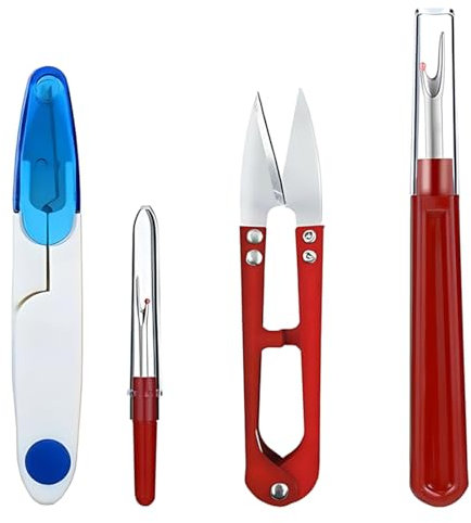 EIHI 4 Stück Nähen Nahttrenner Profi Set,Nähzubehör,Fadenschneider Entfernen Werkzeug Auftrenner,Fadenentferner,für Nähte zum Öffnen von Nähten und Säumen