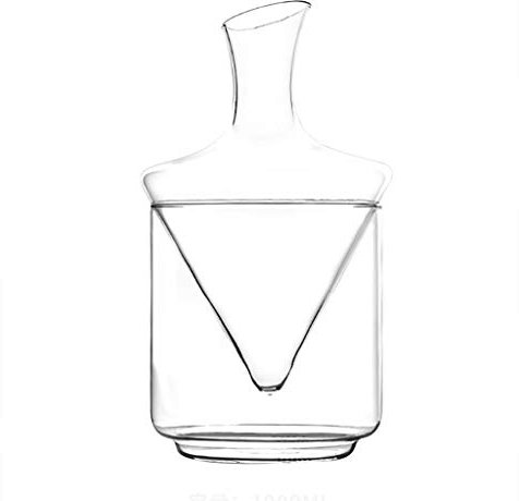 WAOCEO Eiskübel Eiseimer Kreatives Glas Weinabscheider Restaurant Champagner Dekanter Home Bier Beverage EIS Eimer Bar Cocktail EIS Eimer 1000ml Barzubehör