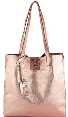 modamoda de - T247 - Ital. Borsa shopper in pelle con tasca interna rimovibile