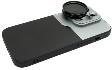 SYSTEM-S CPL Filtro 37mm Circular Polarizer Lente con Rosca Funda para iPhone 14 Pro