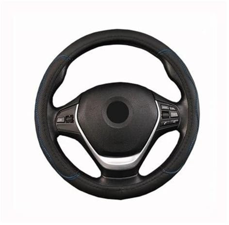 Lenkradschutz Auto-LKW-PU-Leder-Lenkradbezug Mit Prägung Lenkrad Für Auto Durchmesser 36 38 40 42 45 47 50CM 7 Größen Zur Auswahl Lenkrad Abdeckung (Farbe : 45 cm Blue)