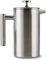Tchibo French Press Kaffeezubereiter 900ml aus doppelwandigem Edelstahl, Kaffeekanne mit Skala, Siebstempelkanne für vollmundig-kräftigen Kaffee, zeitloses Design, spülmaschinengeeignet, silber