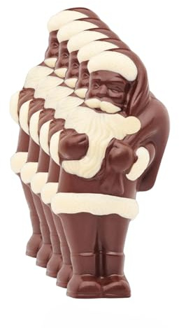 schenken-24 5 x 75 gr. Schokofigur, Weihnachtsmann mittelgroß