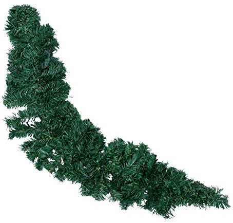 LIFKICH Weihnachtsgirlande Aus Rattan Partygirlande Zum Aufhängen Weihnachtsdeko Zum Aufhängen Klassische Form Grün Geeignet Für Türen Fenster Wände
