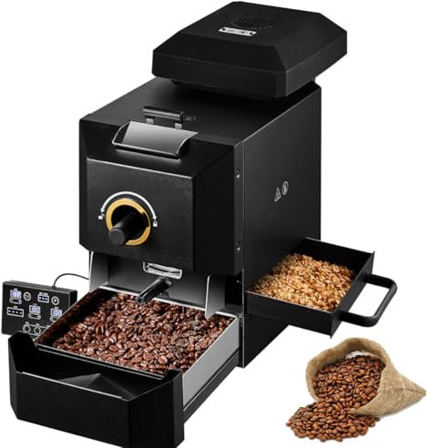 Electric Coffee Bean Roaster Machine 500g, 1000W Home Coffee Roaster Machine with 3 Baking Modes & Temperature Regulation, with Smoke Filter & Control Panel, for Home, Coffee Shop, Office
