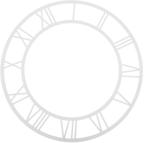 VALICLUD Orologio da parete acrilico quadrante rotondo 10 pollici argento numeri romani orologio da parete fai da te adesivo per soggiorno hotel ingresso decorazione