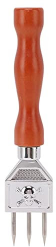 Stainless Steel Ice Pick, Ice Crusher with Wooden Handle Ice Pick Tool Ideal for bars, Kitchens and Cocktail Making (A)