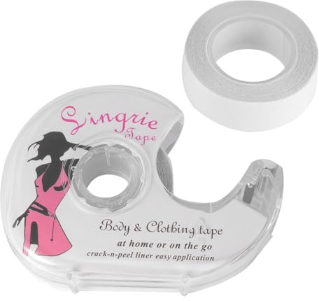 minkissy Nastro Adesivo Doppia Faccia 2 Pezzi 5m per Abbigliamento e Reggiseno Design Antiscivolo e Materiale Acrilico per Abiti da Festa e Outdoor Femminili