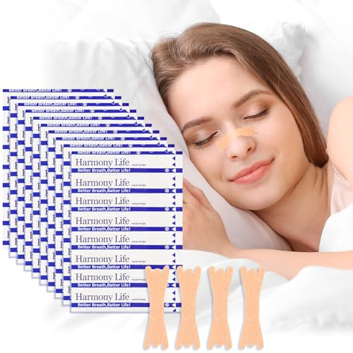80 Pezzi Cerotti Nasali Antirussamento,Cerotti nasali per facilitare la respirazione,Aiuta a Ridurre il Russare,Allevia Istantaneamente la Congestione Nasale,Migliora il Respirazione,Sonno