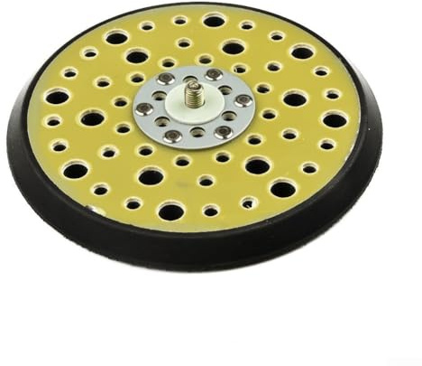 Zilimontt Almohadilla de respaldo para lijadora orbital aleatoria de densidad media de 150 mm con 54 agujeros y rosca 5/16, base de disco de lijado flexible duradera compatible con lijadoras DEROS de