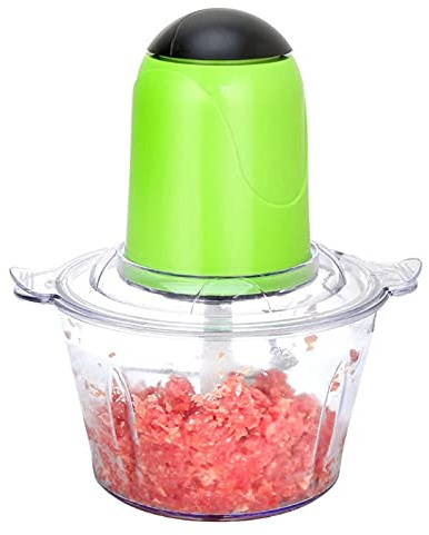 Picadora de Carne eléctrica de 2L 220V, trituradora de Carne, embutidora, llenadora, máquina picadora de Alimentos para Frutas y Verduras (Green)