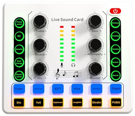 Scheda audio live M8 Scheda audio Mixer scheda effetti sonori for trasmissione dal vivo, brani K, registrazione dal vivo, KTV domestica