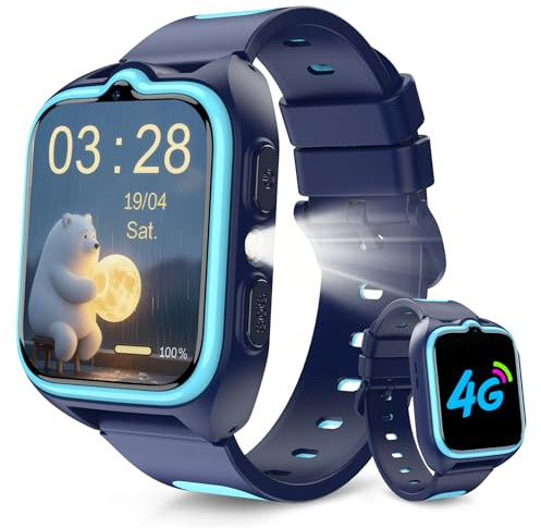 Baolubao Reloj Inteligente Niño, 4G Smartwatch con Videollamadas, Chat de Voz, 1.75” Smartwatch Niño con GPS Posición, Despertador, Podómetro, Calculadora, Batería Grande de 800 mAh