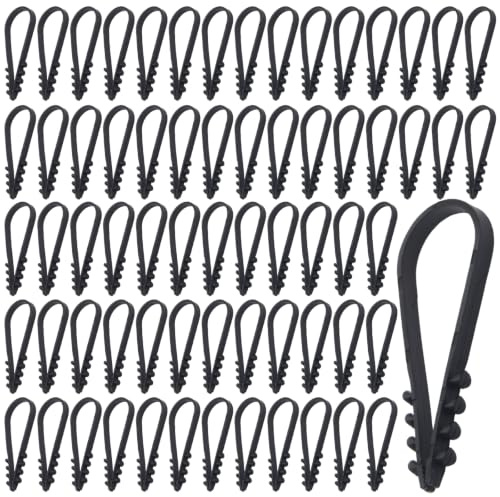 200 Pcs Taco De Bucle Tacos Clavijas Pasacables Cables Sujeta 3-13mm Negro