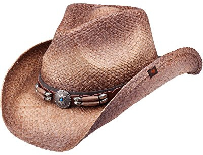 Peter Grimm Ltd Unisex Contraband Straw Cowboy Hat Brown One Size