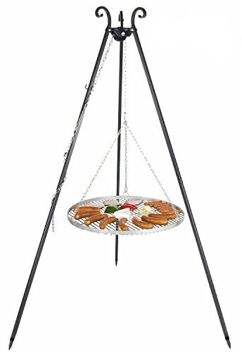 Farmcook Grill Basculante Tre Gambe con 60cm griglia in Acciaio Inox