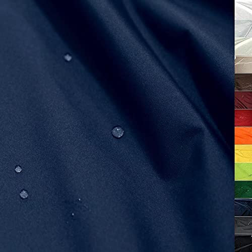 TOLKO wasserdichter Stoff Meterware | Nylonstoff für Plane Hülle Regenschutz Sonnenschutz Abdeckung | 180cm breit | reißfestes Segeltuch wasserfest beschichtet Outdoorstoff zum Nähen (Blau)