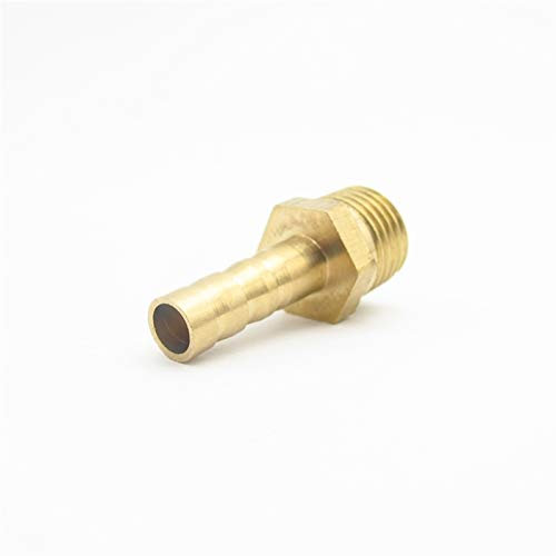 Tuanie Lnanqing-schlauchverbinder Messing Nippel-Koppler-Adapter, 4mm 6mm 8mm 10mm 12mm 14mm Schlauch Barb X 1/4 BSP männlich Faden Messing Stachelpfeife Anschluss für Gartenschlauch