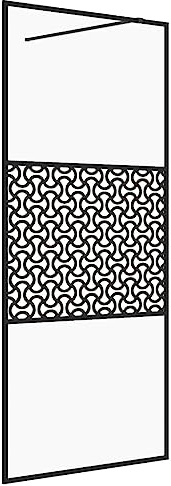 vidaXL Duschwand für Begehbare Dusche mit Klarem ESG Glas Duschtrennwand Duschabtrennung Dusche Duschkabine Aluminium 100x195cm Schwarz
