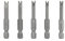 QWORK® 5 Pz Cacciavite a U in Lega di Acciaio S2 50mm Lunghezza 1/4 Codolo Esagonale, Set di Punte Magnetiche per Cacciaviti